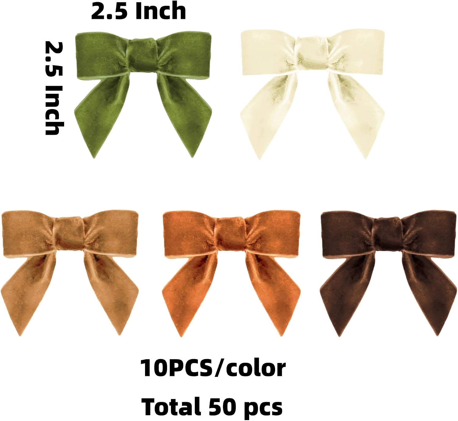 Detalle 2 de Meseey Velvet Bows, 2.5-Inch