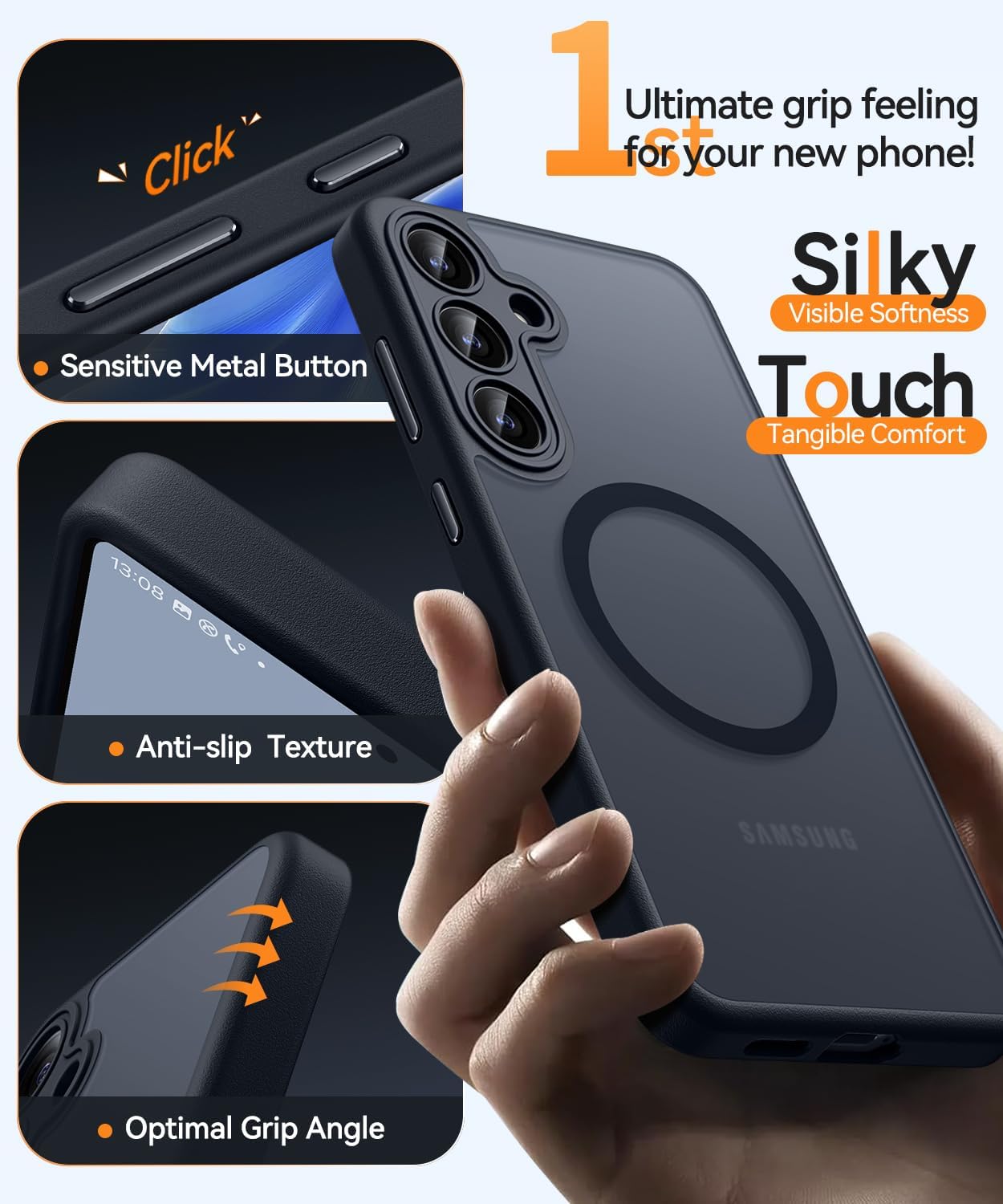 Thumbnail 6 de CANSHN CANSHN-S25P-Case-001 Magnetic Shockproof Case for Galaxy S25 Plus, Black