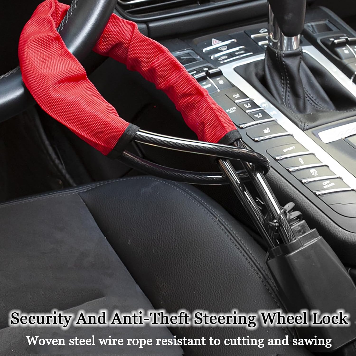 Thumbnail 2 de Steering Wheel Lock with 3 Keys – High-Visibility, Universal Security for Cars, SUVs and More