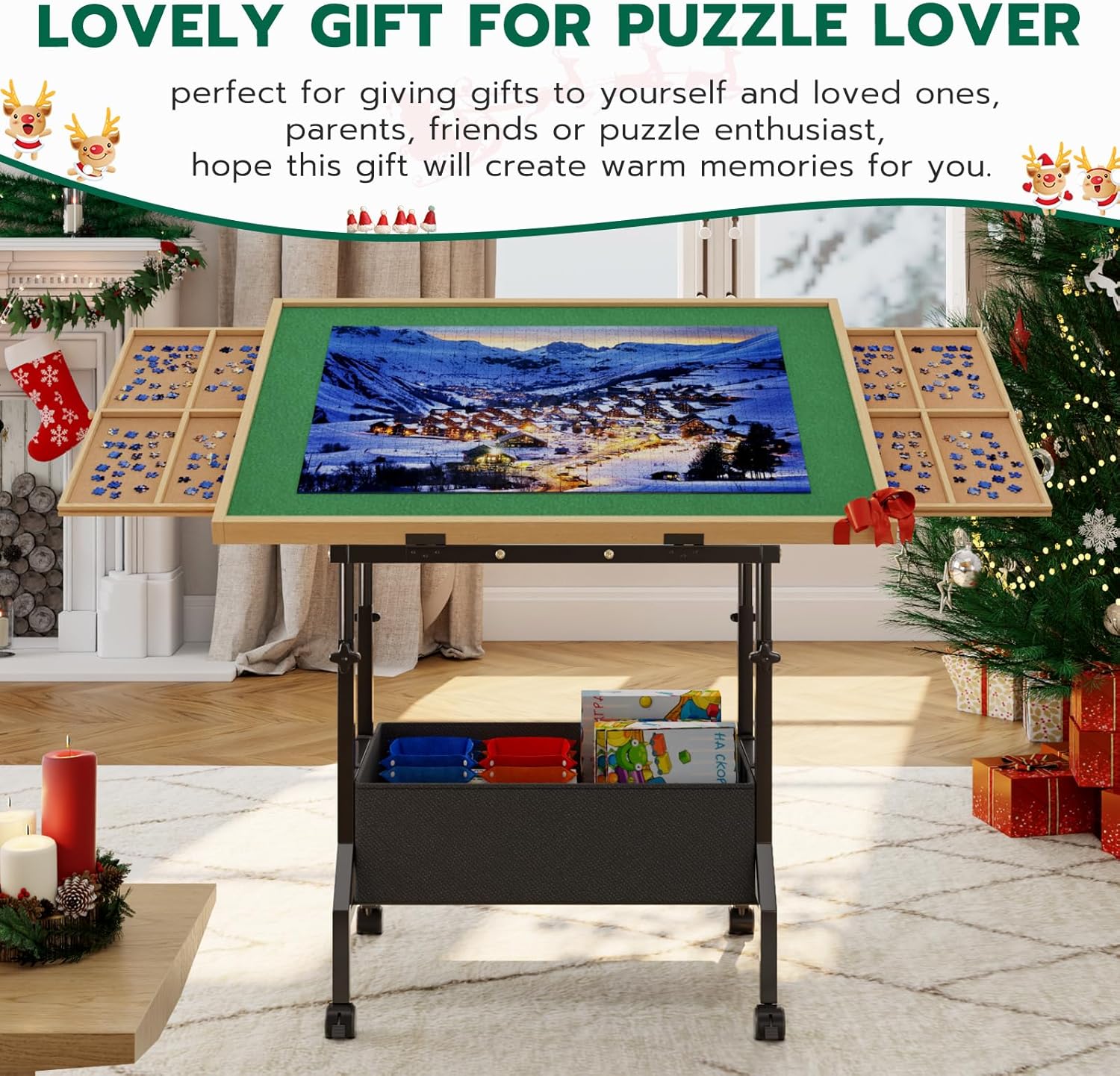 Detalle de upvercy Large Puzzle Table 22.2–31.5 in 🧩