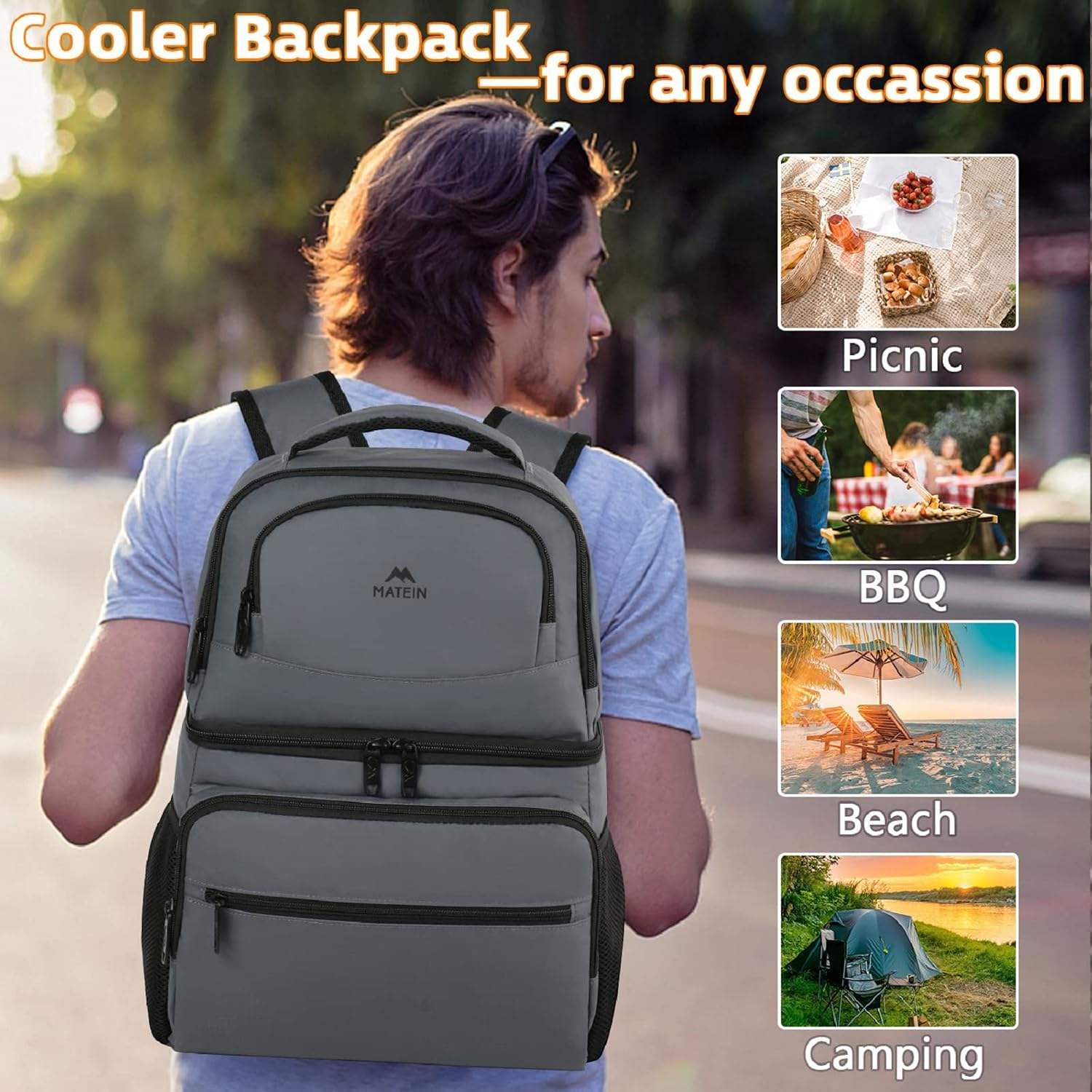 Detalle 2 de MATEIN Cooler Backpack, 26-can capacity