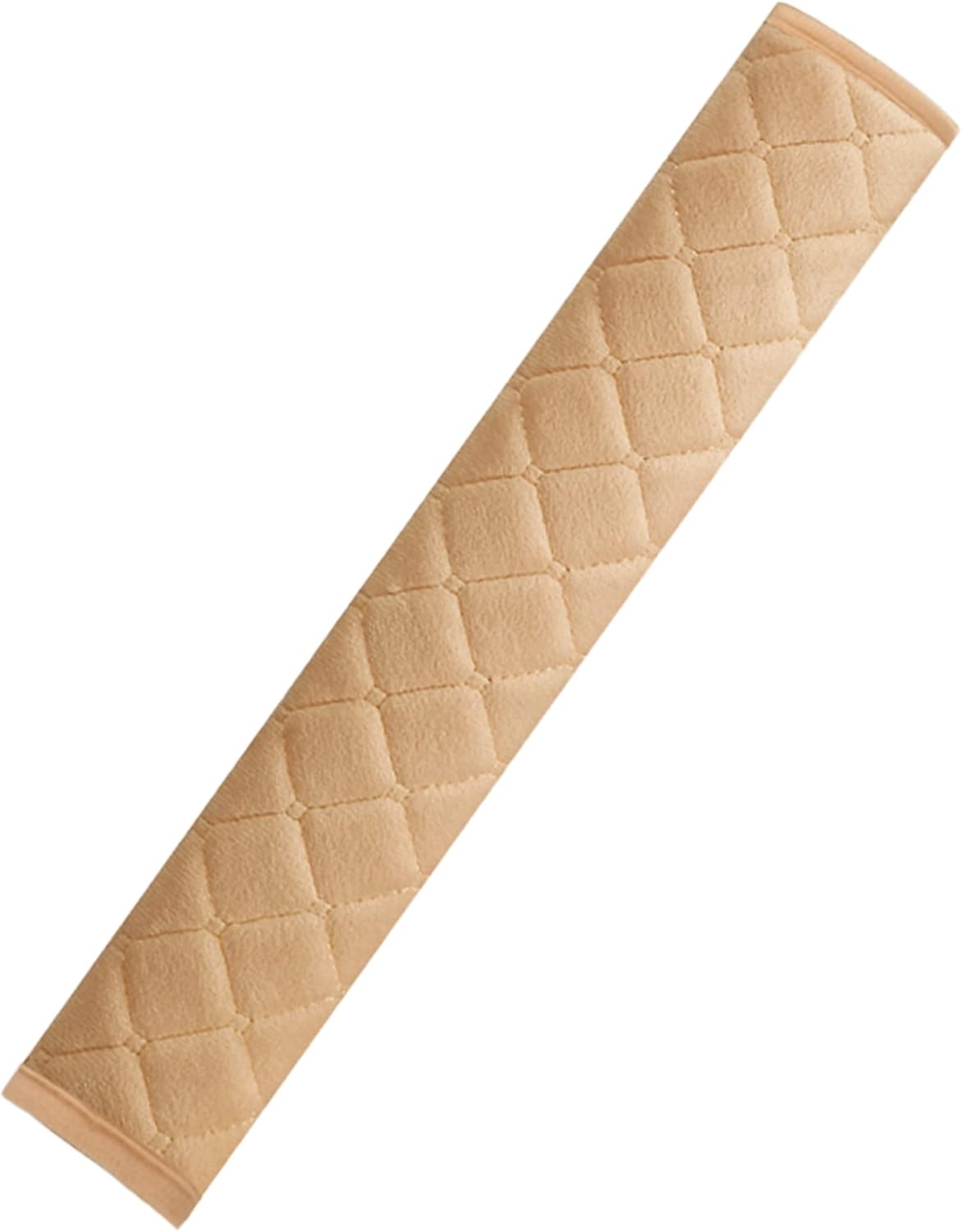 Detalle de HighnessHwoo Extra Long Seatbelt Covers – 65 cm Beige, Ultra-Soft Comfort for Adults and Kids