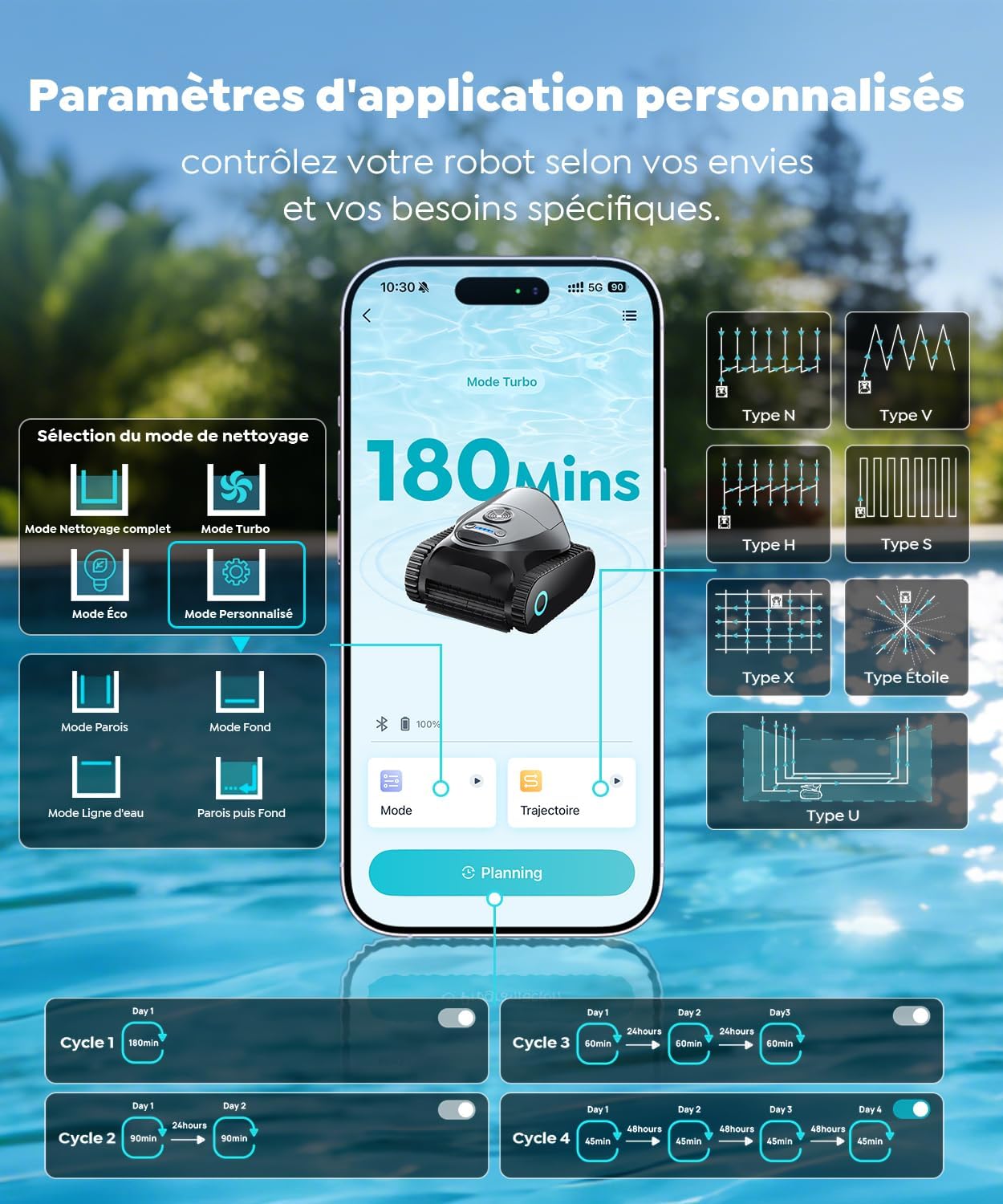 Thumbnail 6 de C1 Robot de Piscine Fond et Parois – Nettoyage puissant et polyvalent pour piscines jusqu’à 150 m²