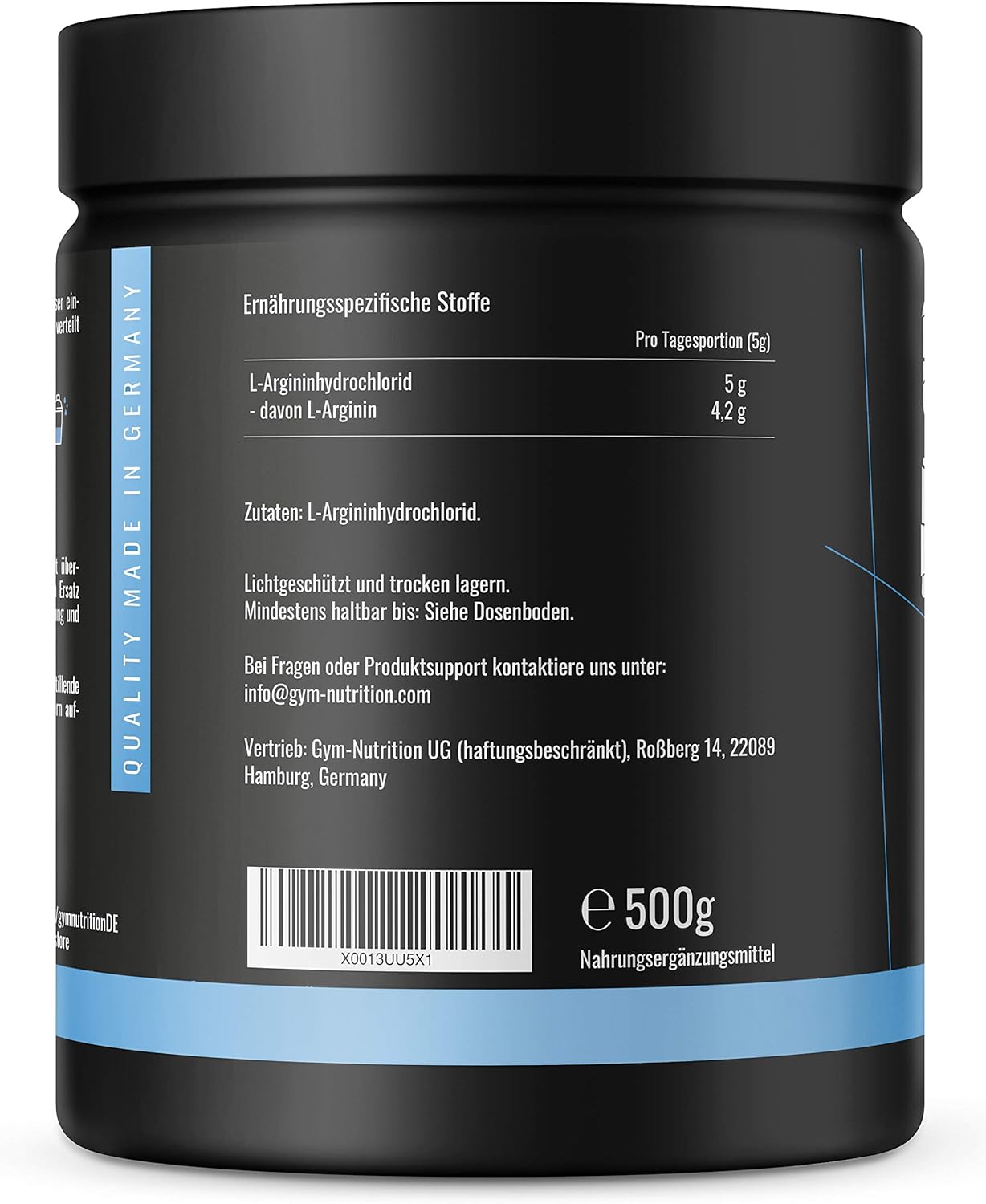 Thumbnail 1 de L-Arginin HCL hochdosiert als gut lösliches Pulver – fein gemahlen, vegan, laborgeprüft