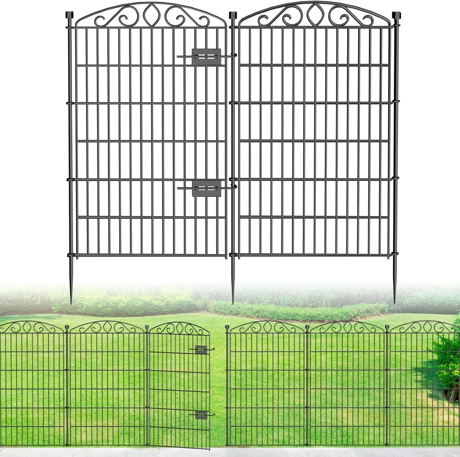 Detalle de 12 Panel Garden Fence with Gate - 91.4 cm H x 7.4 m L