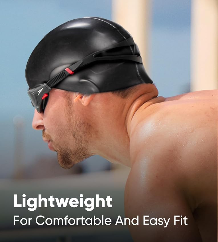 Thumbnail 4 de Speedo Plain Moulded Silicone Cap Gorro de natación Negra talla única