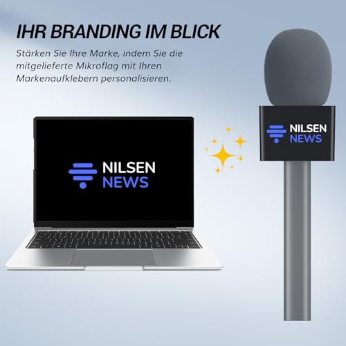Detalle de TONOR WLAN Handheld Adapter für DJI Mic, Rode Wireless GO 1/2 und mehr – kompakter Handmikrofon-Adapter