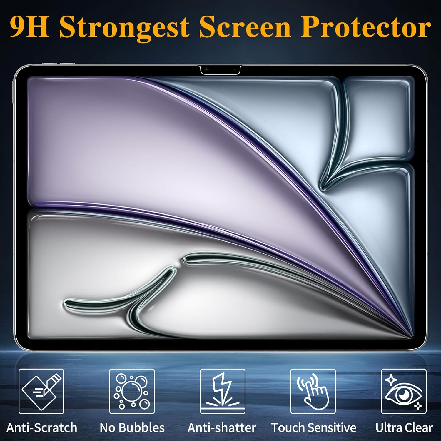 Thumbnail 6 de GOZOPO 9H Tempered Glass Screen Protector for iPad Air 13 inch (2026/2025/2024) – 2 Pack