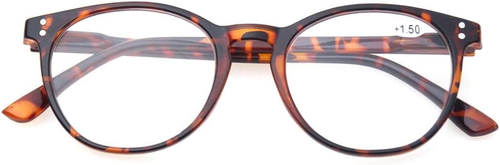 Thumbnail 2 de Kerecsen 4 Pack Retro Round Reading Glasses (Plastic PC Frame, CA Lenses) with Spring Hinges