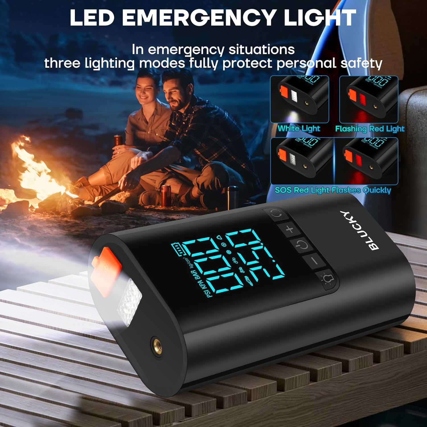 Thumbnail 6 de 5000A Jump Starter Power Pack with Air Compressor