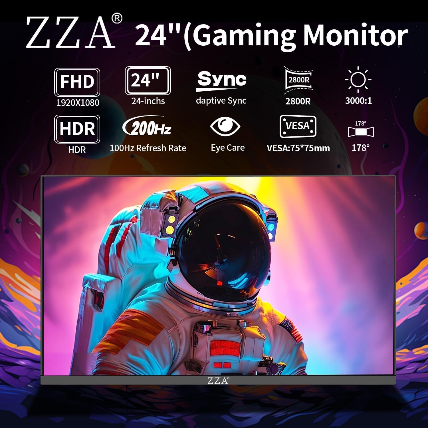 Detalle 2 de ZZA 27 Inch Curved Monitor 280Hz