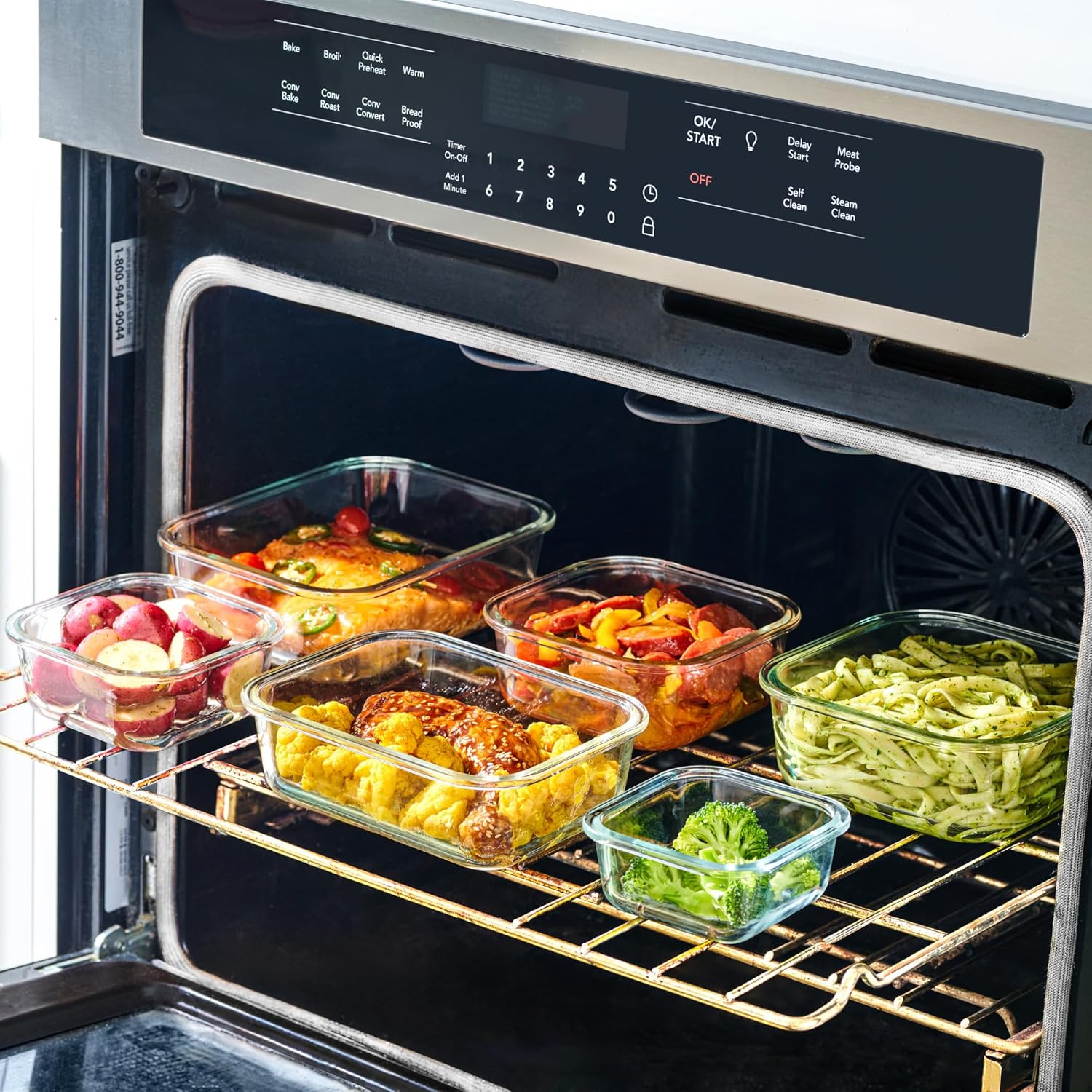 Detalle 2 de 24pc Glass Food Storage Set 24pc