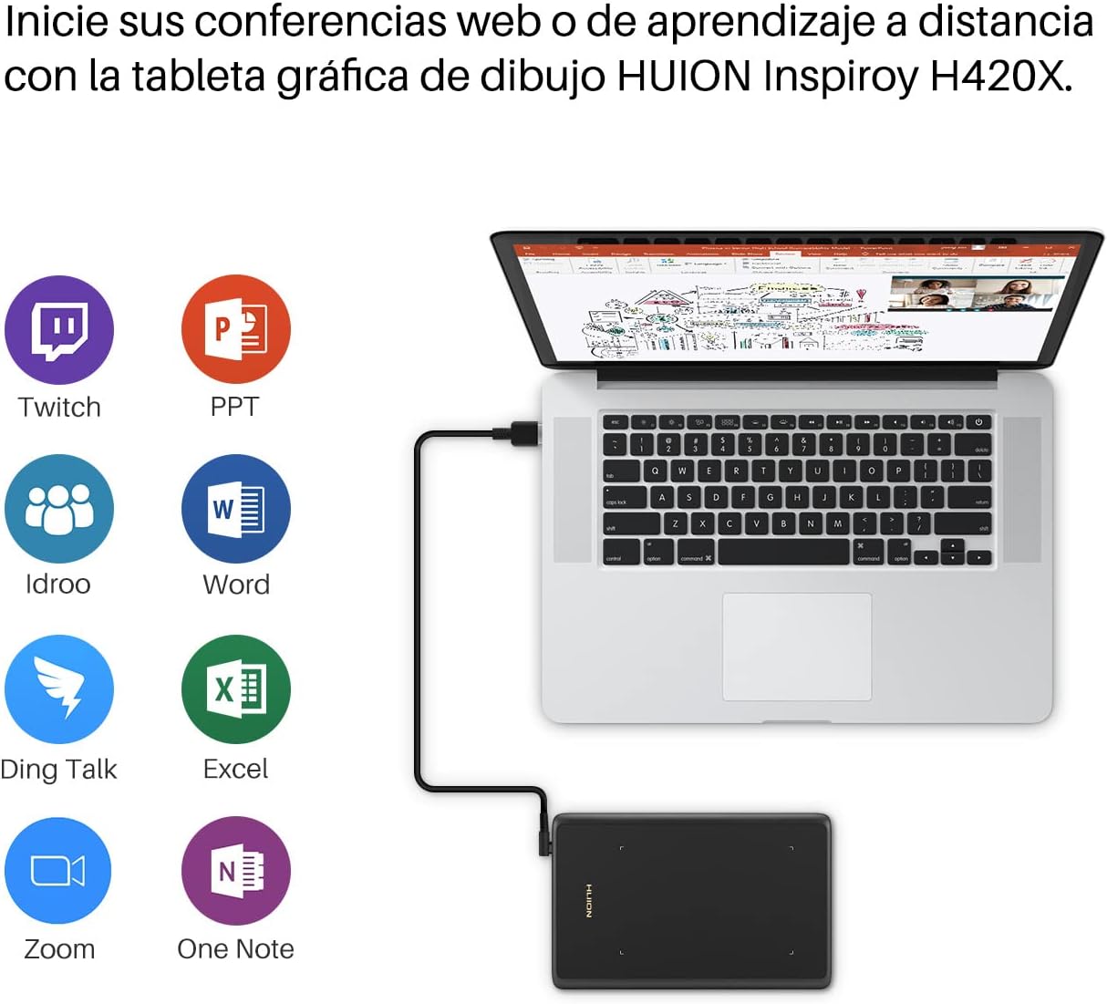 Thumbnail 4 de HUION Inspiroy H420X Tableta Gráfica OSU con Lápiz sin Batería 🖊