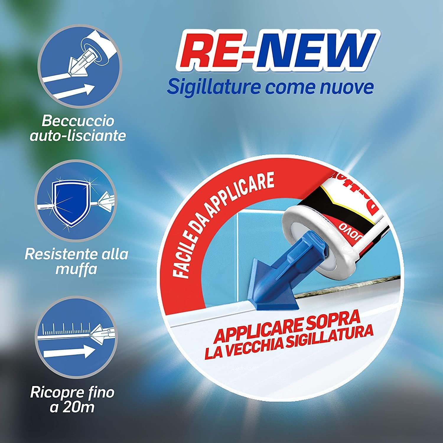 Detalle 2 de Pattex RE-NEW cartuccia silicone 280ml