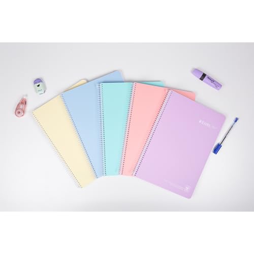 Thumbnail 3 de Enri cuadernos A4 4x4 con tapa plástica, 80 hojas, pack 5