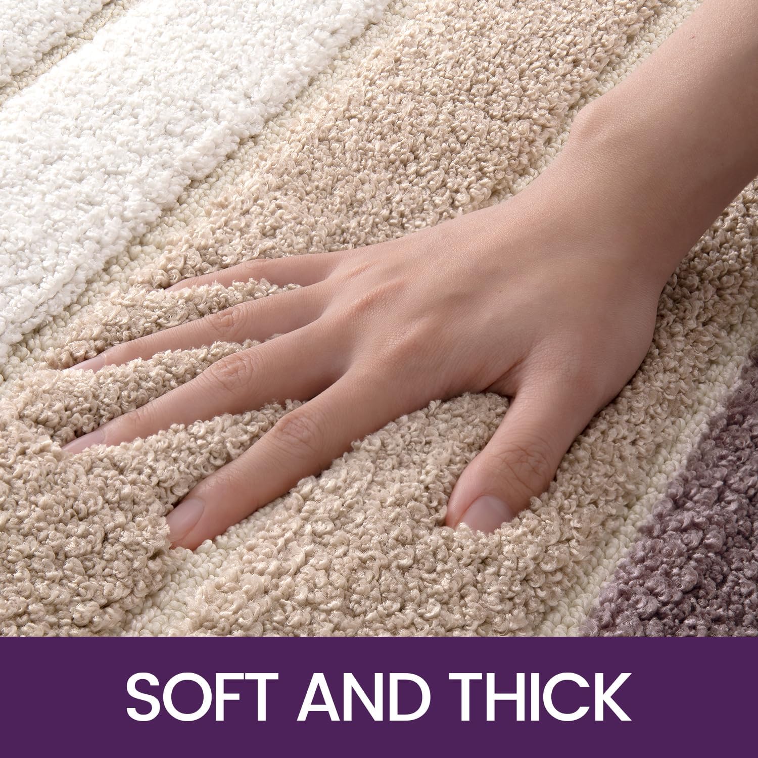 Thumbnail 2 de DEXI Bath Mat 40 x 60 cm (beige) – extra soft, extra absorbent microfiber with non-slip TPR backing