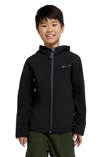 Detalle de Mountain Warehouse Exodus Kids Softshell Jacket – Breathable, Showerproof, Fleece‑Lined Childrens Coat