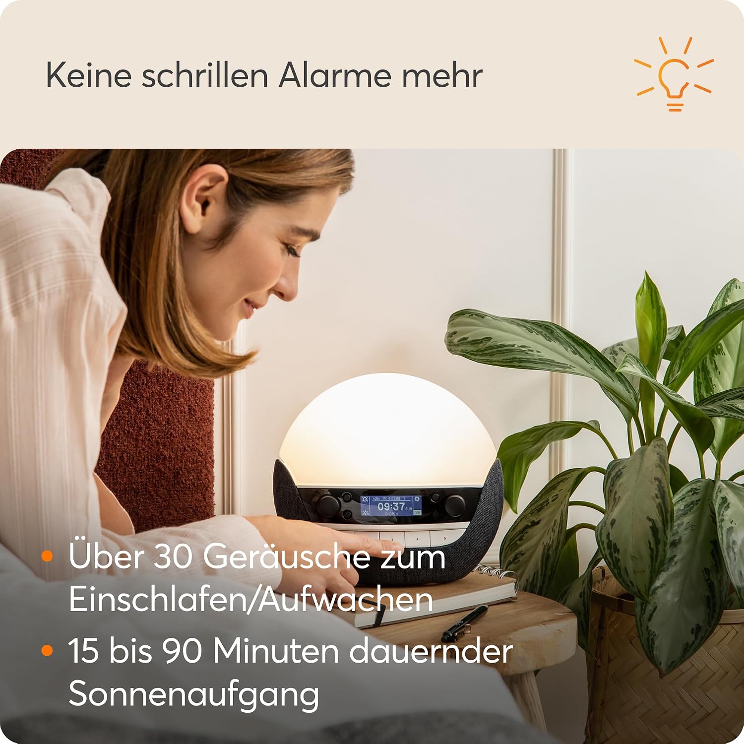 Thumbnail 3 de Lumie Bodyclock Luxe 750DAB Lichtwecker mit DAB-Radio, Bluetooth-Lautsprecher & wenig Blaulicht