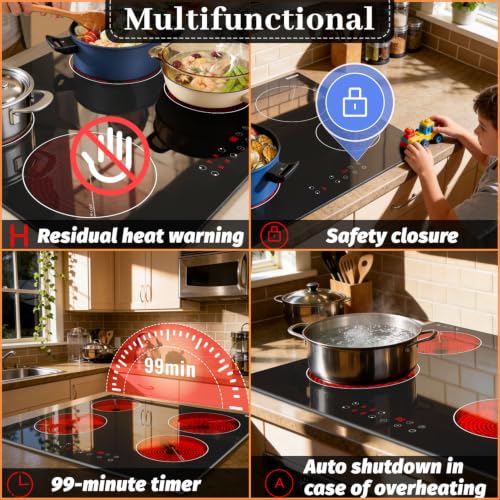 Thumbnail 8 de Karinear Electric Ceramic Hob 60cm: 4 Zone, Touch Control