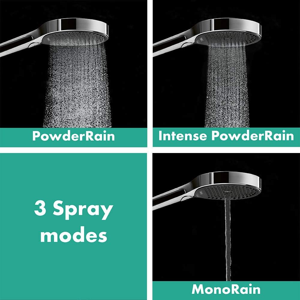 Thumbnail 3 de Rainfinity Duschkopf, Handbrause mit 3 Strahlarten – Chrom, Ø 130 mm, QuickClean