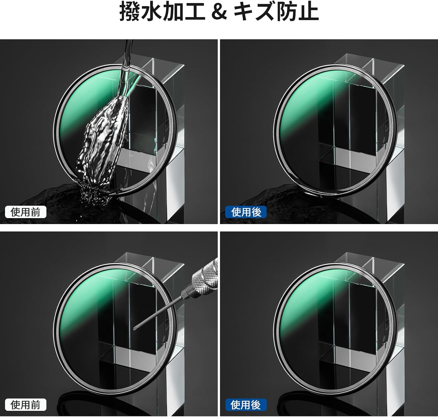 Detalle de NEEWER 49mm CPL偏光フィルター|24層ナノコーティング・薄型アルミ枠