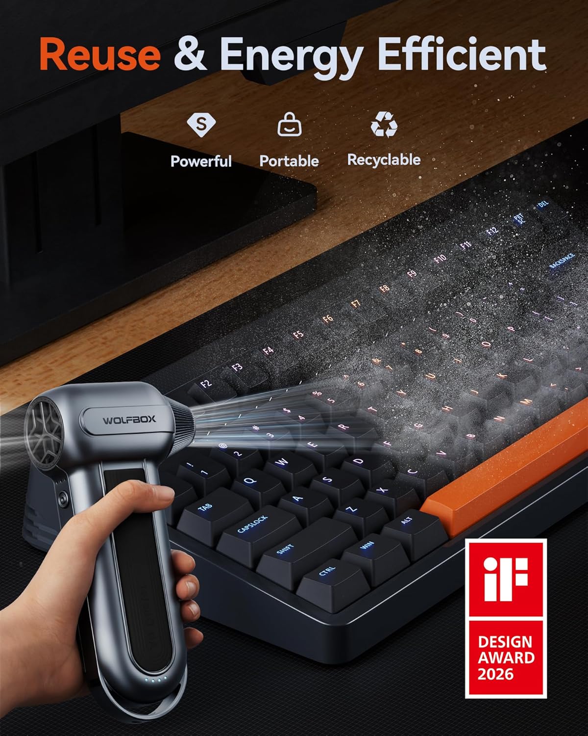 Thumbnail 2 de WOLFBOX MF100 Electric Air Duster 15,000 RPM