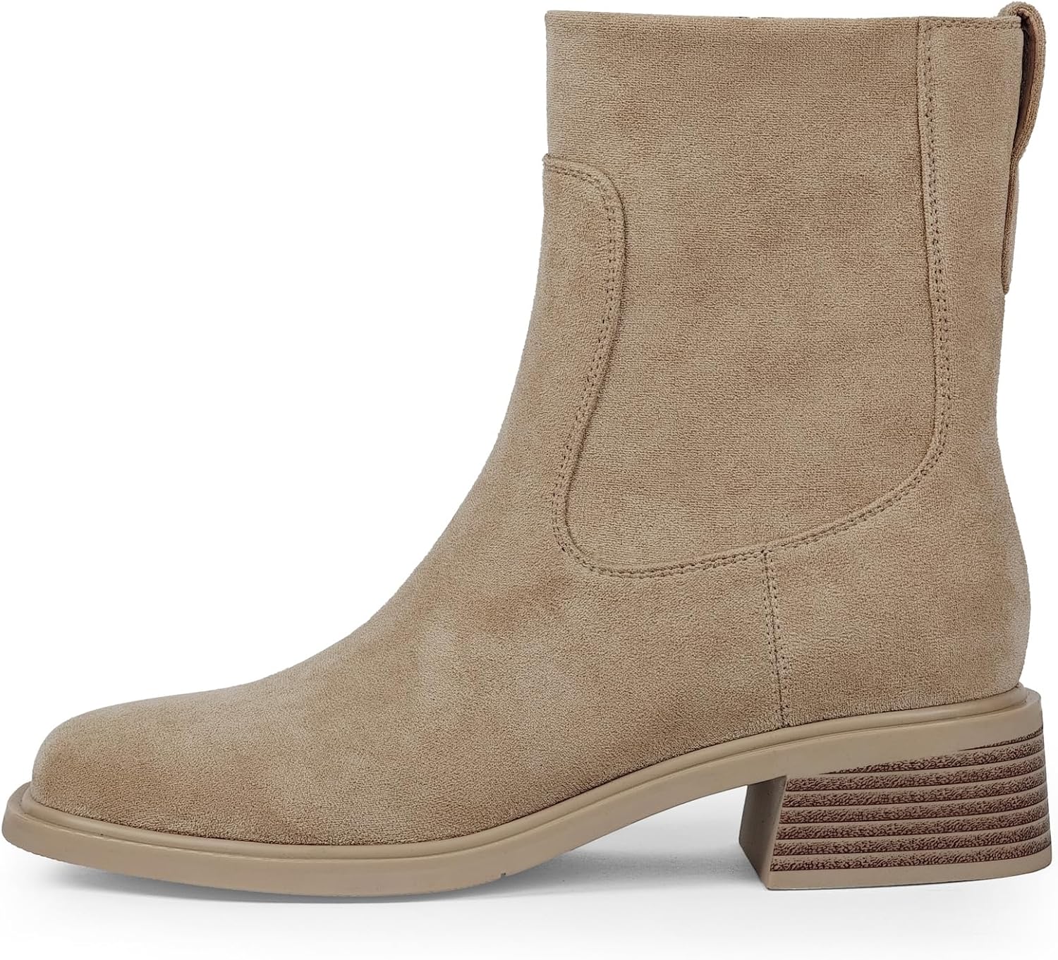 Detalle de QIY Square-Toe Stretch Ankle Boots for Women with 1.57-Inch Low Heel