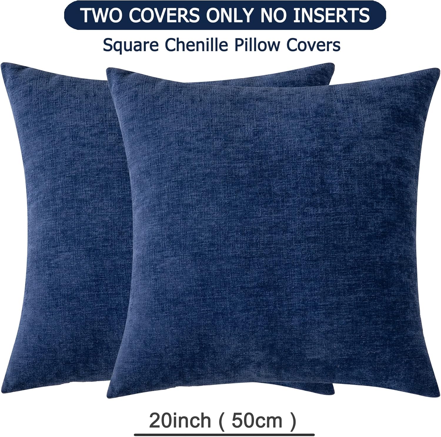 Thumbnail 5 de GAWAMAY 20x20 Pillow Covers Navy Blue ๐