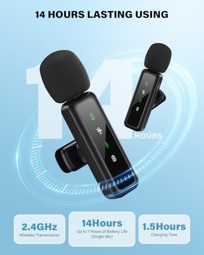 Detalle de Newmight Wireless Lavalier Microphone Dual Set: Flexible, plug‑and‑play audio for mobile creators