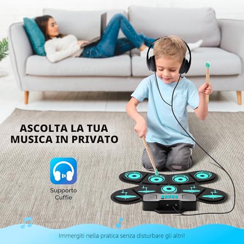 Thumbnail 6 de CAHAYA Batteria Elettronica Portatile 9 Pad: pensata per bambini e principianti