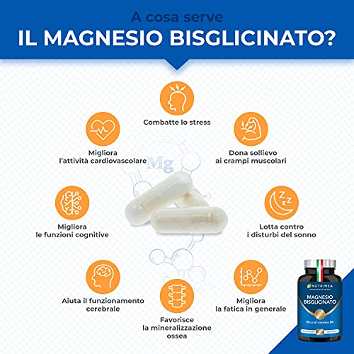 Thumbnail 1 de Magnesio Bisglicinato 300 mg con Vitamina B6 | Nutrimea – 90 capsule