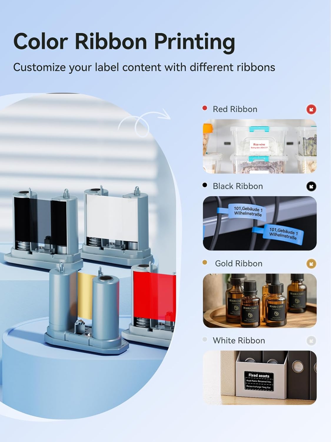 Thumbnail 6 de NIIMBOT M2 Thermal Transfer Label Maker, Blue, 300 DPI, Bluetooth