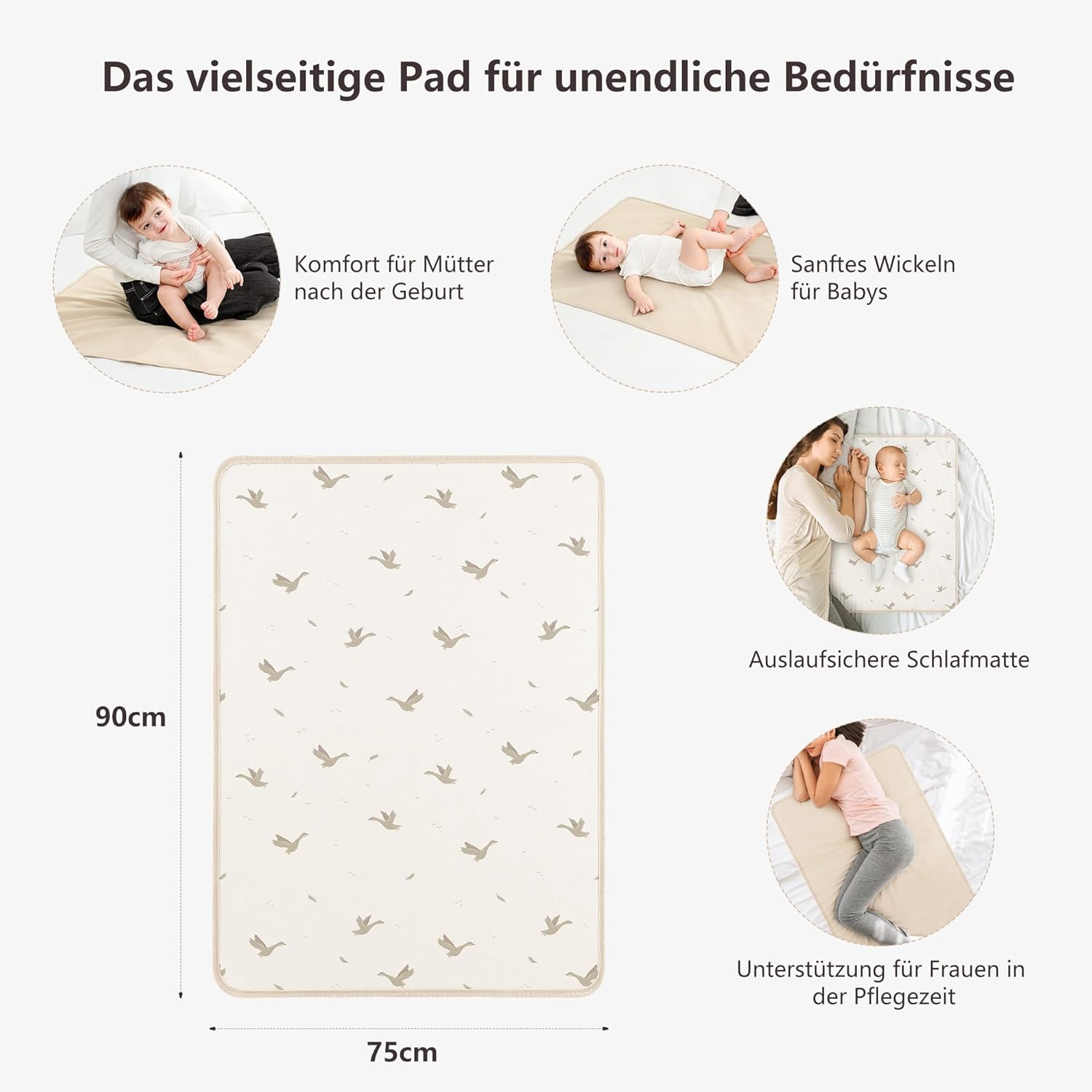 Thumbnail 3 de Susurration 2er Pack wasserdichte Bettunterlagen für Kinder (75x90 cm), waschbar & atmungsaktiv