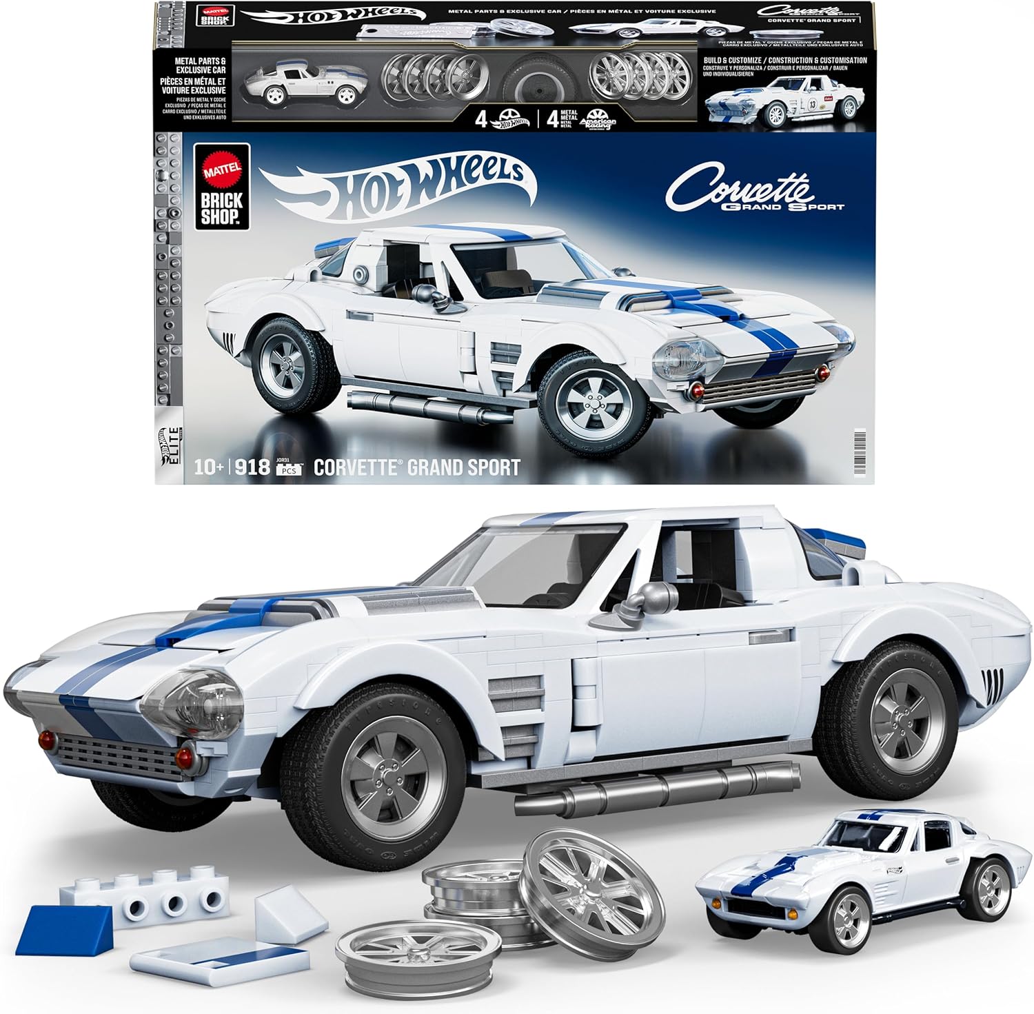Detalle de Mattel JGR31 Corvette Grand Sport 918 Teile