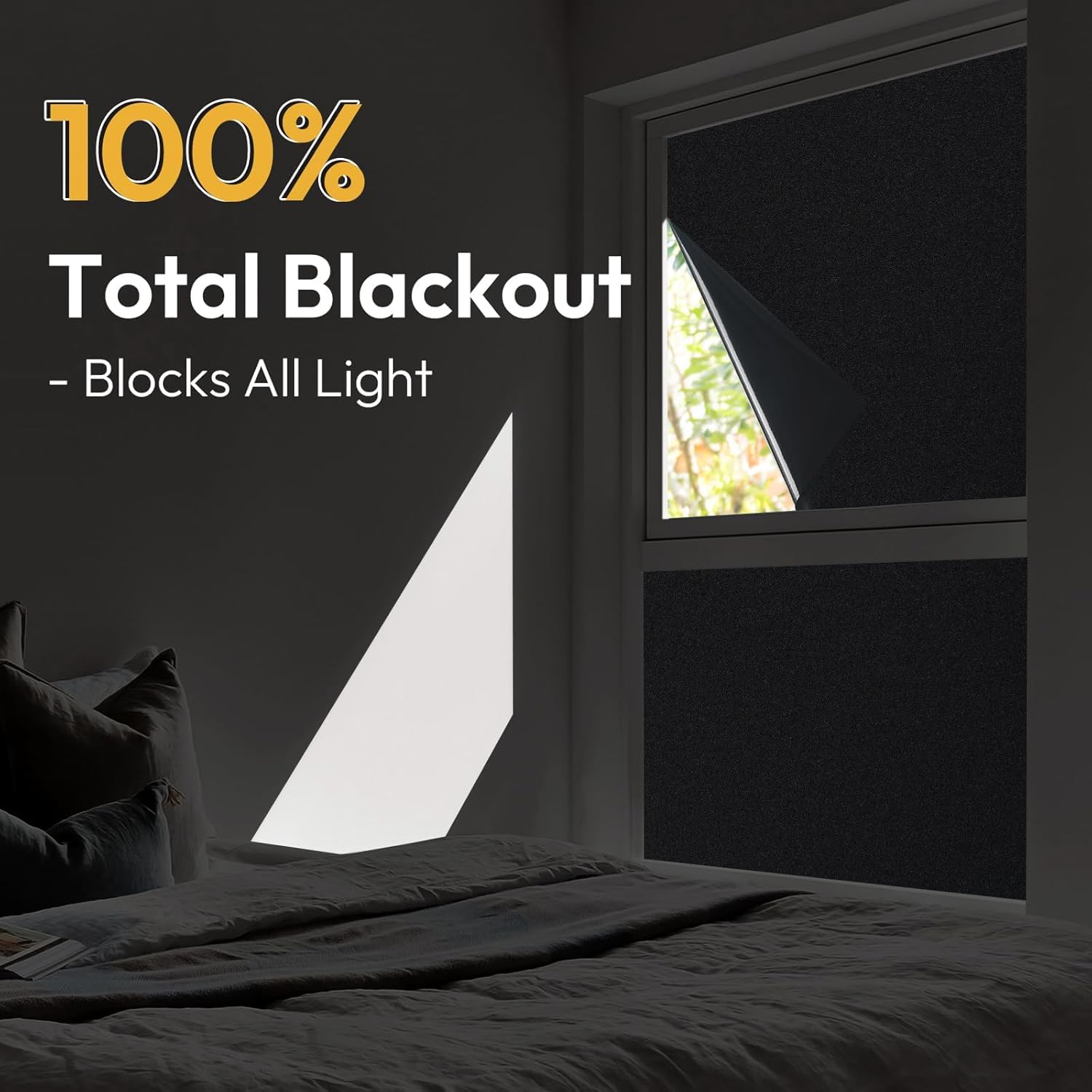 Detalle 2 de rabbitgoo Blackout Window Film 17.5 x 78.7 in.