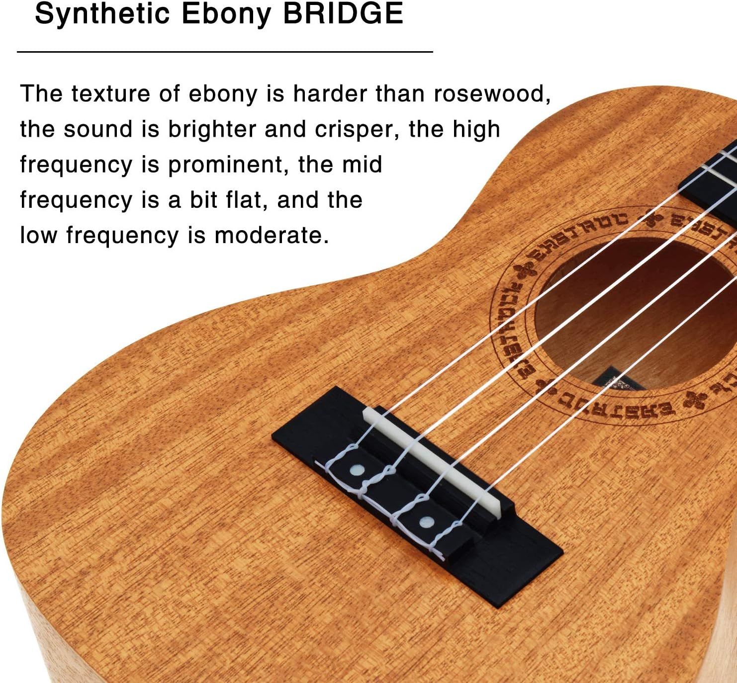 Detalle 2 de EASTROCK Concert Mahogany Ukulele 23-Inch Beginner All-In-One Kit