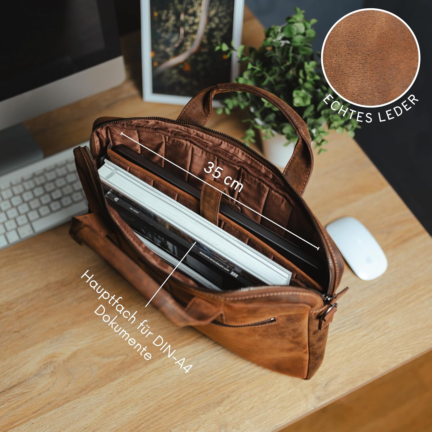 Thumbnail 5 de Baur Tasche Echtleder Laptoptasche 15,3 Zoll