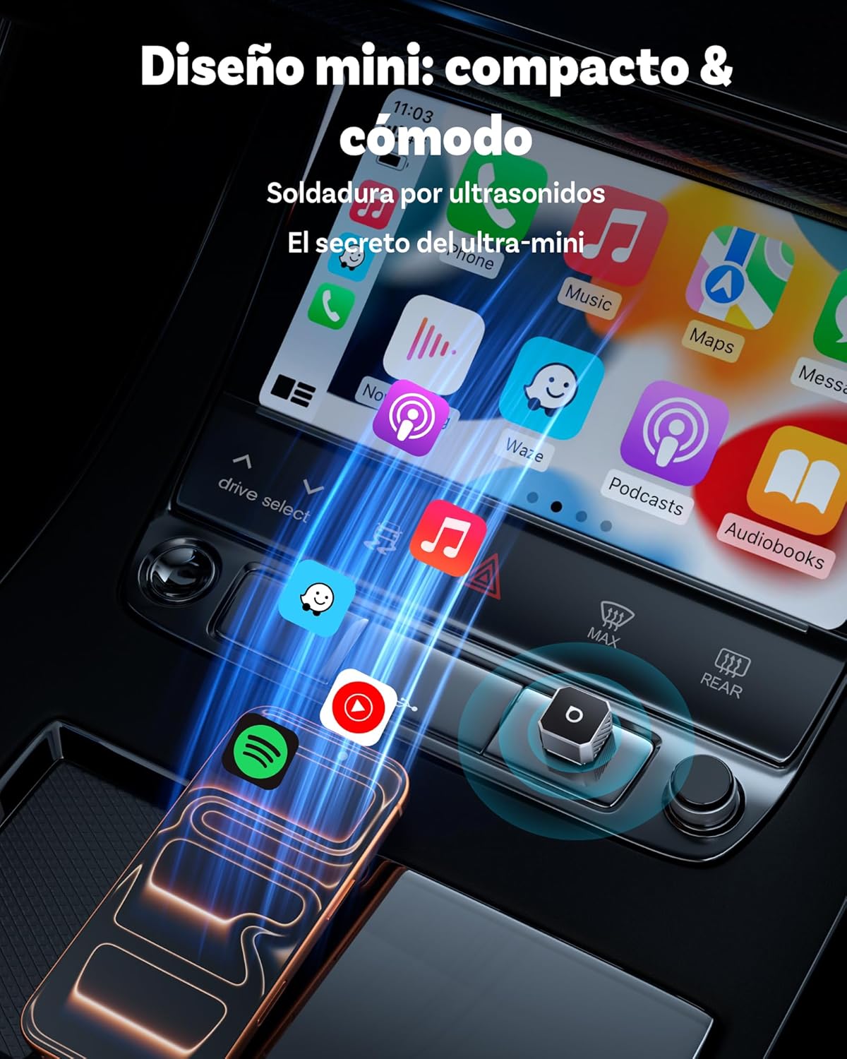 Thumbnail 3 de OTTOCAST Mini Cube 2026 CarPlay Inalámbrico