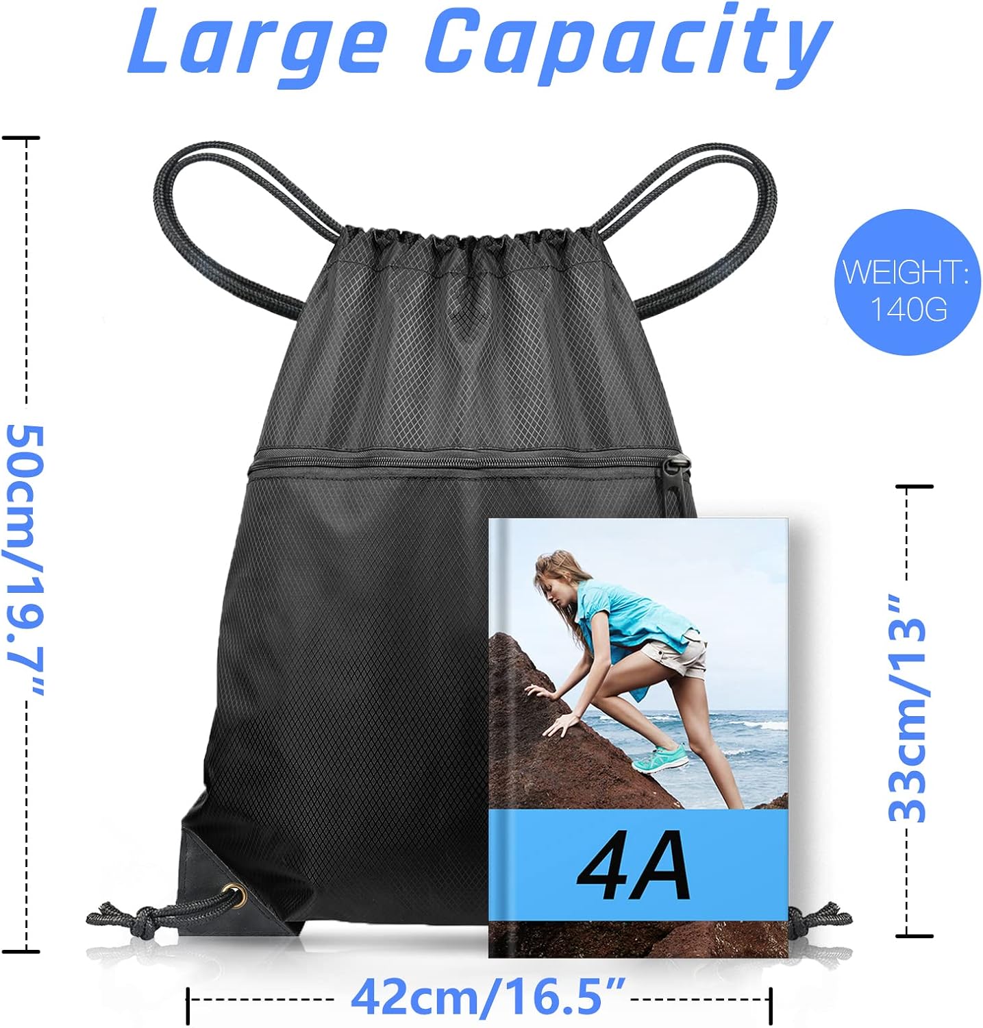 Detalle 2 de CHEPULA Drawstring Gym Bag 50x42cm