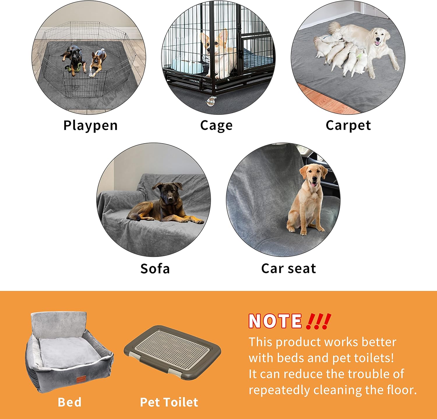 Thumbnail 5 de Dog Pee Pad Washable 92x182cm 2-pack