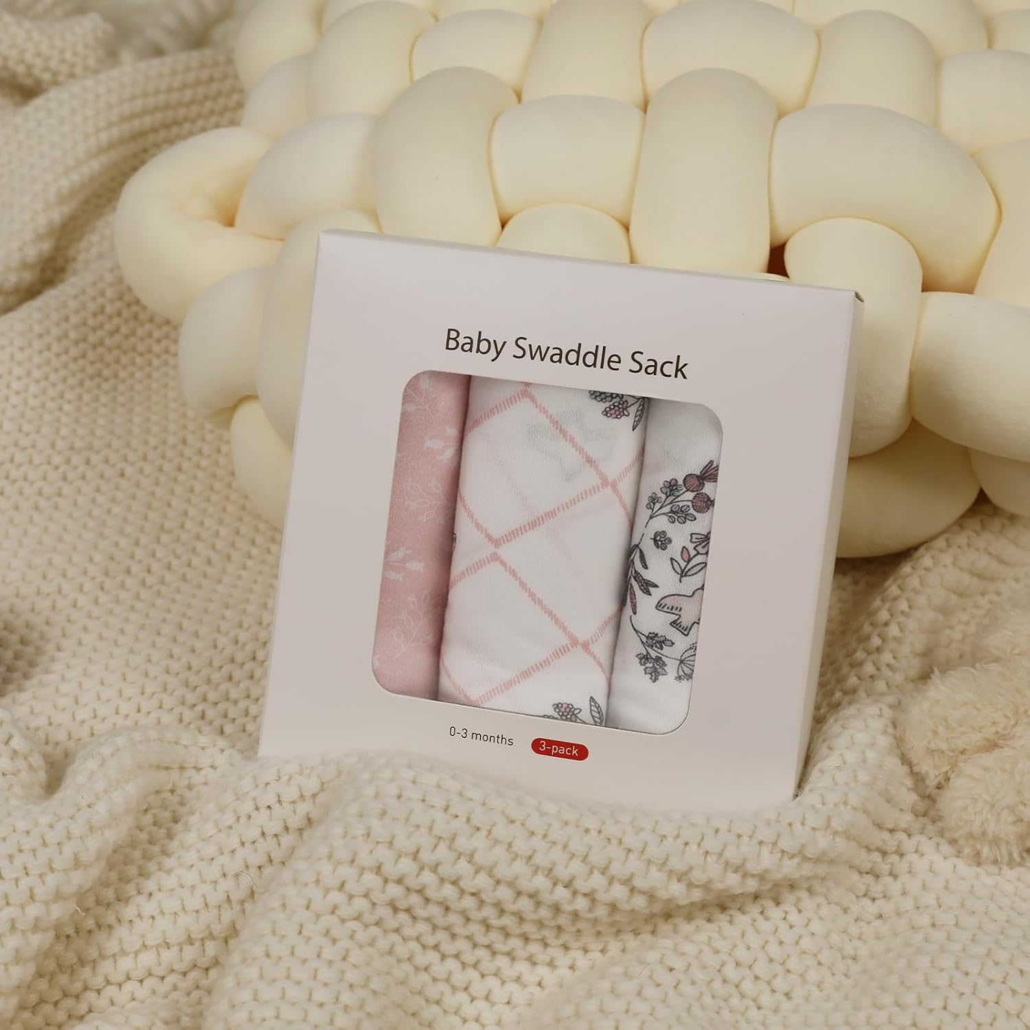 Thumbnail 1 de Soarwg Baby Swaddle Tücher 0–3 Monate (3er-Set) – verstellbare Wickeldecke aus Baumwolle, OEKO‑TEX® zertifiziert