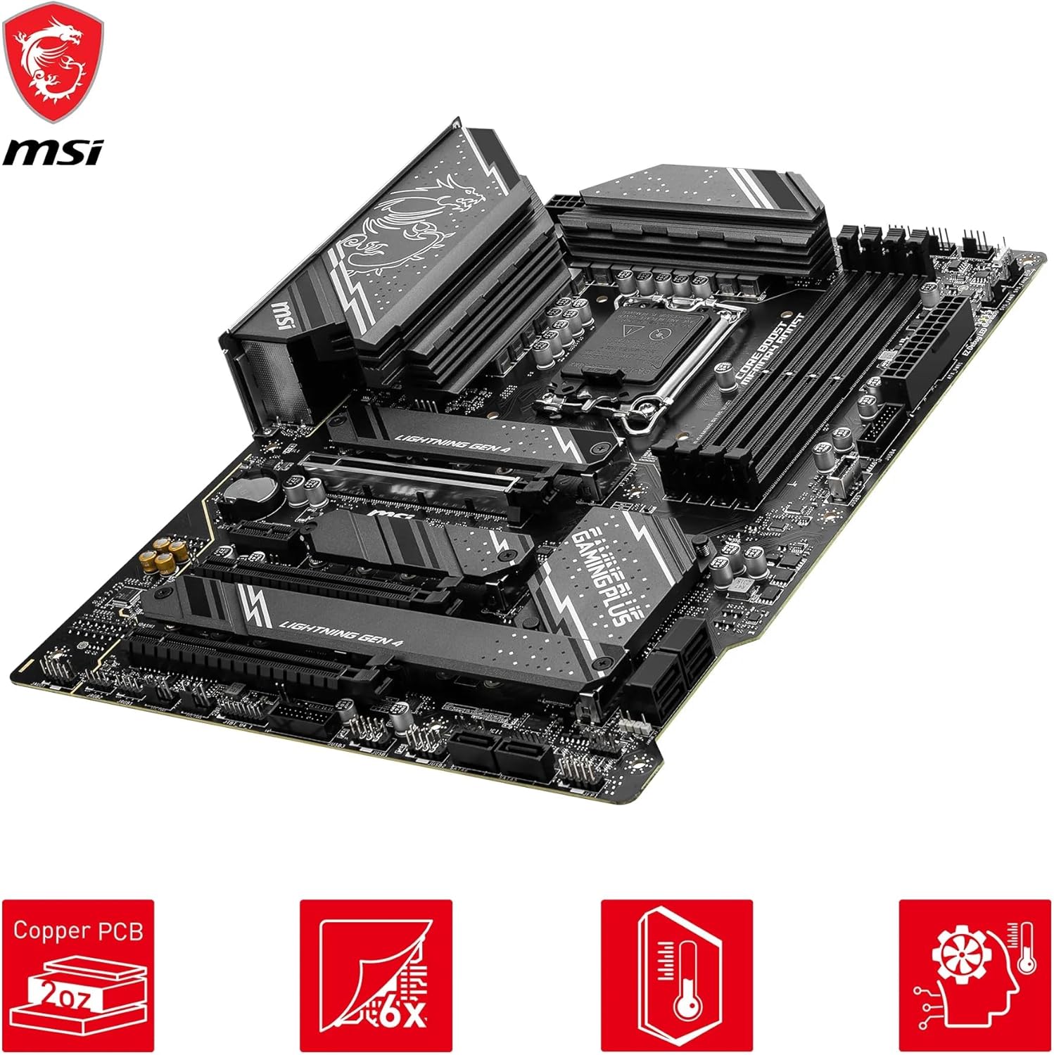 Thumbnail 3 de MSI Z790 Gaming Plus WiFi ATX motherboard for Intel 12th–14th Gen (LGA 1700) with DDR5 up to 7200+MHz/OC