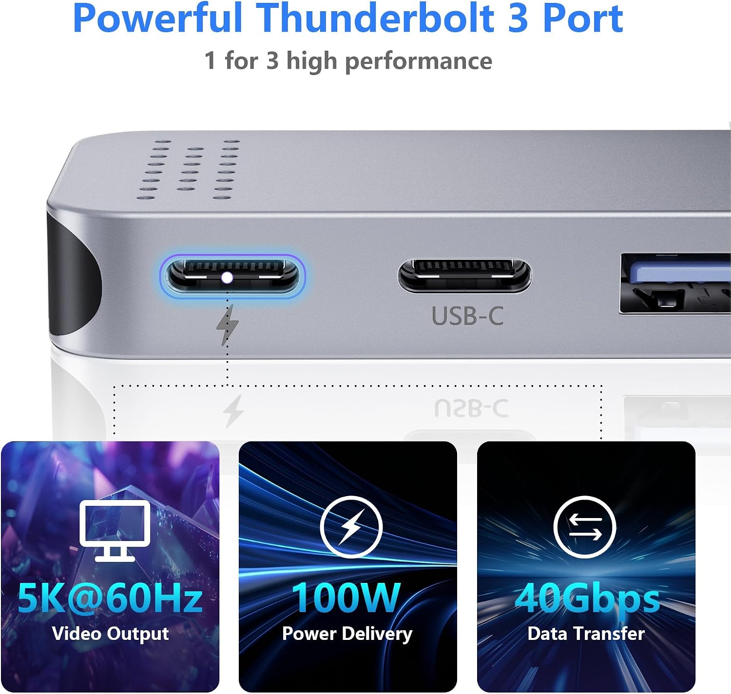 Thumbnail 6 de USB-C hub adapter for MacBook, 8-in-2