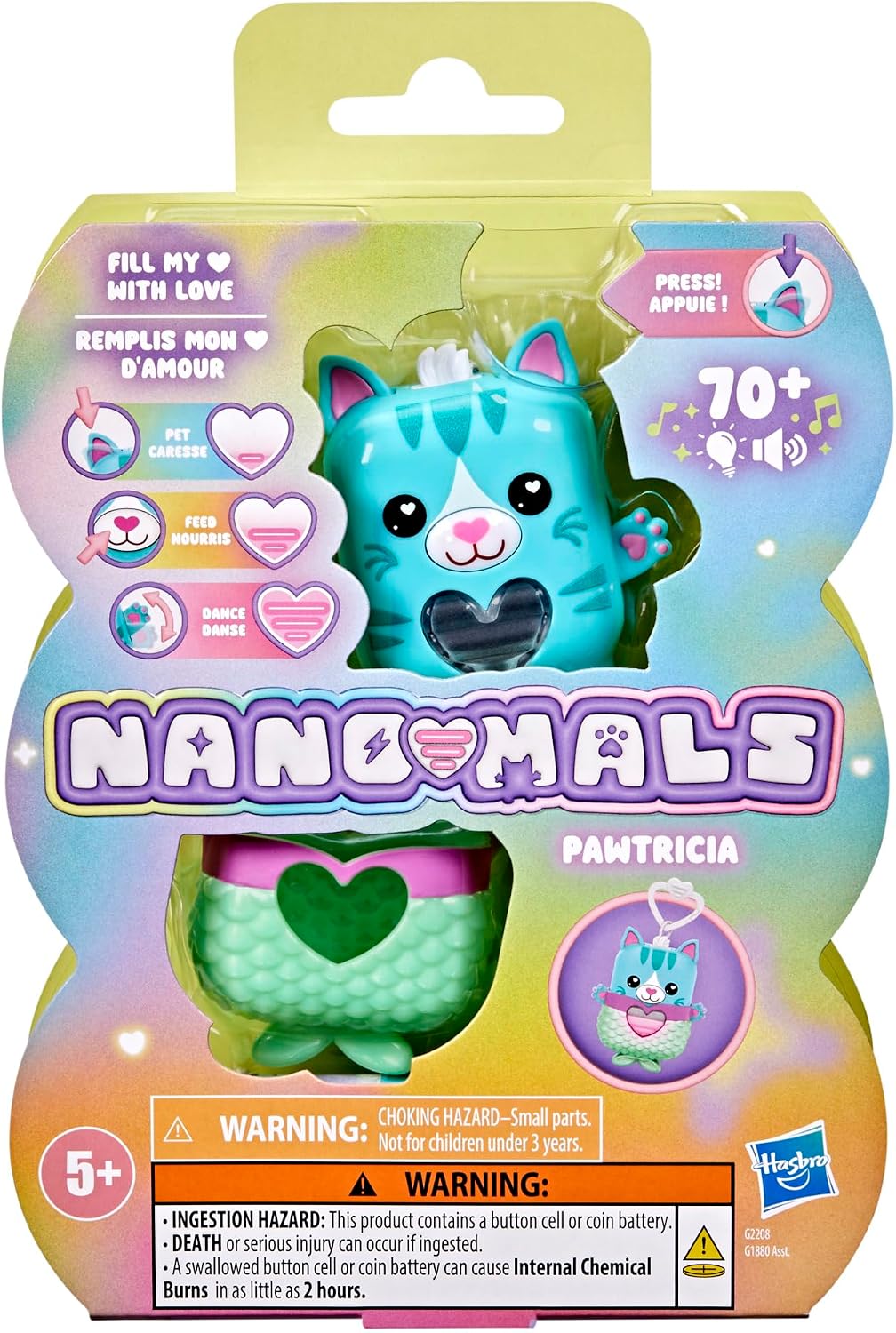 Detalle 2 de NANO-MALS Pawtricia The Blue Kitty Electronic Pet Cat (70+ Responses) for Ages 5+