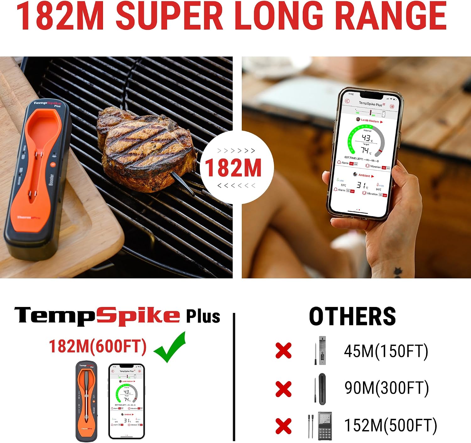 Thumbnail 1 de ThermoPro TempSpike Plus termometro carne Bluetooth
