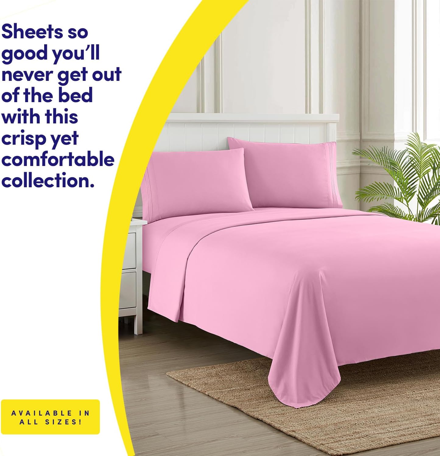 Thumbnail 1 de 1500 Supreme Collection Twin XL Pink Sheet Set (3 Piece) with Stay-In-Place Fit and Deep Pockets