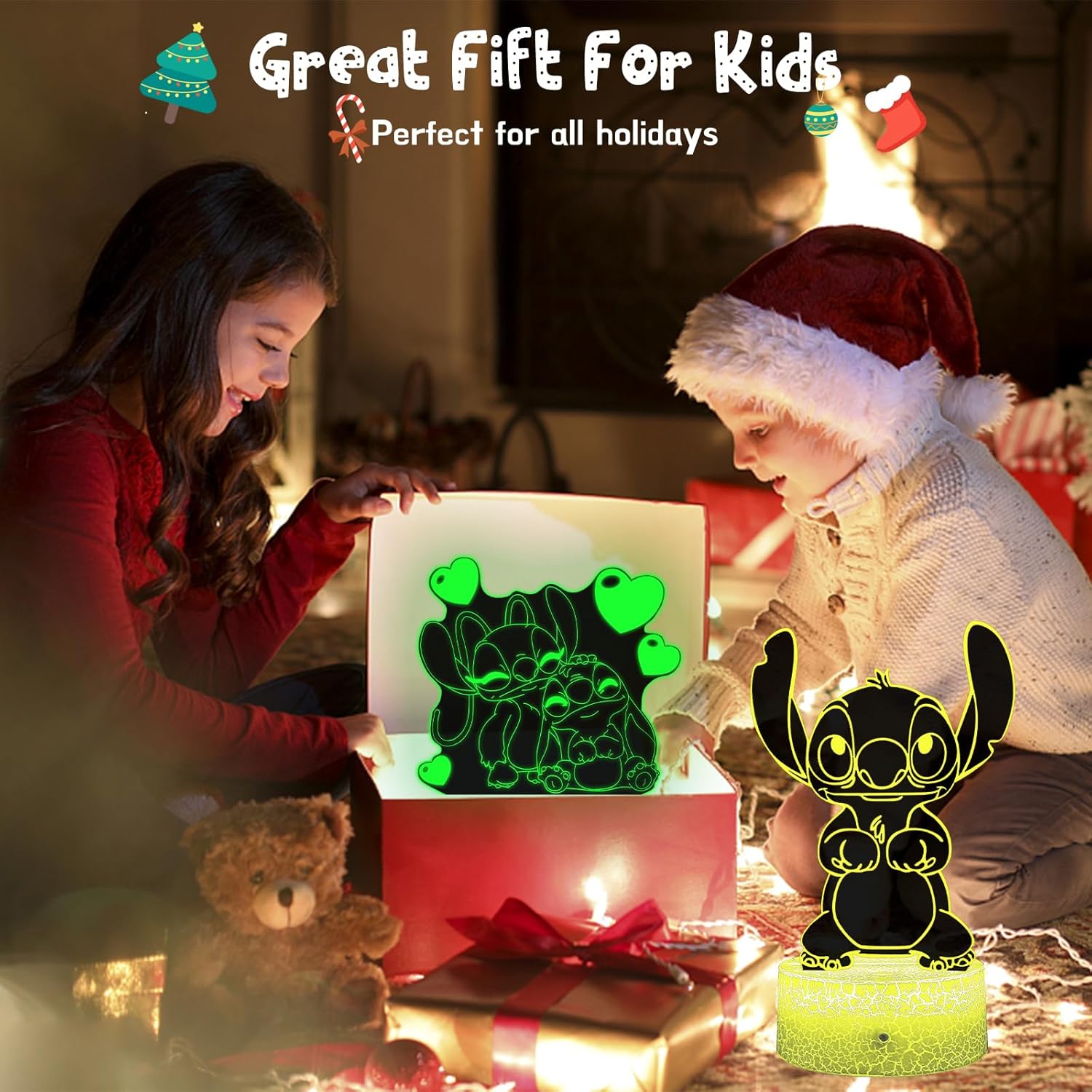 Thumbnail 6 de Eygerur Stitch Lampe 3D LED Nachtlicht