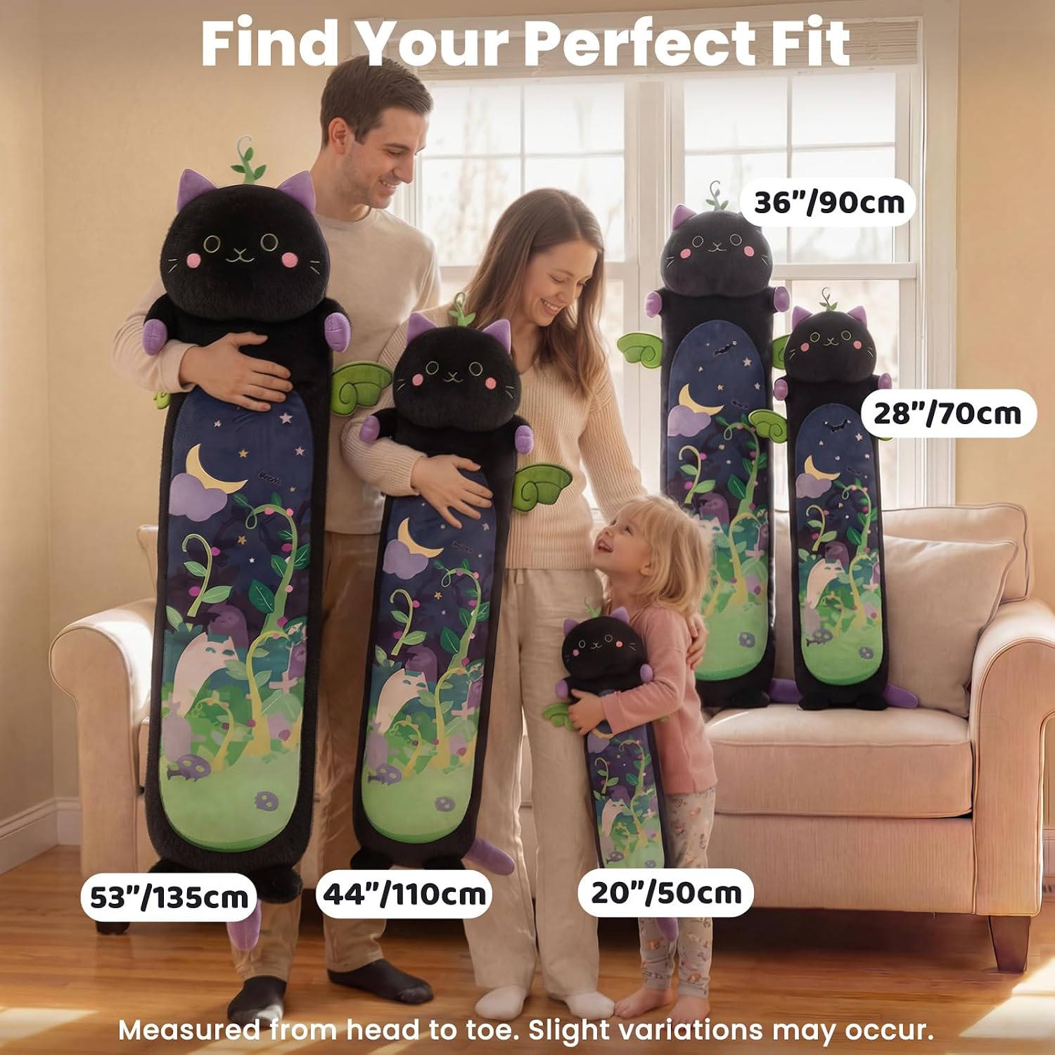Thumbnail 4 de Mewaii Long Cat Plush 5 Sizes 53”