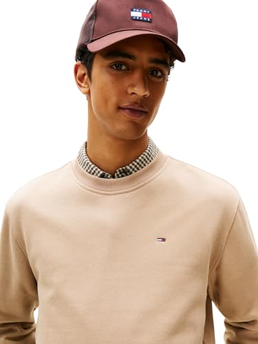 Detalle de Tommy Jeans Sudadera Regular Fit Flag Fleece Beige S