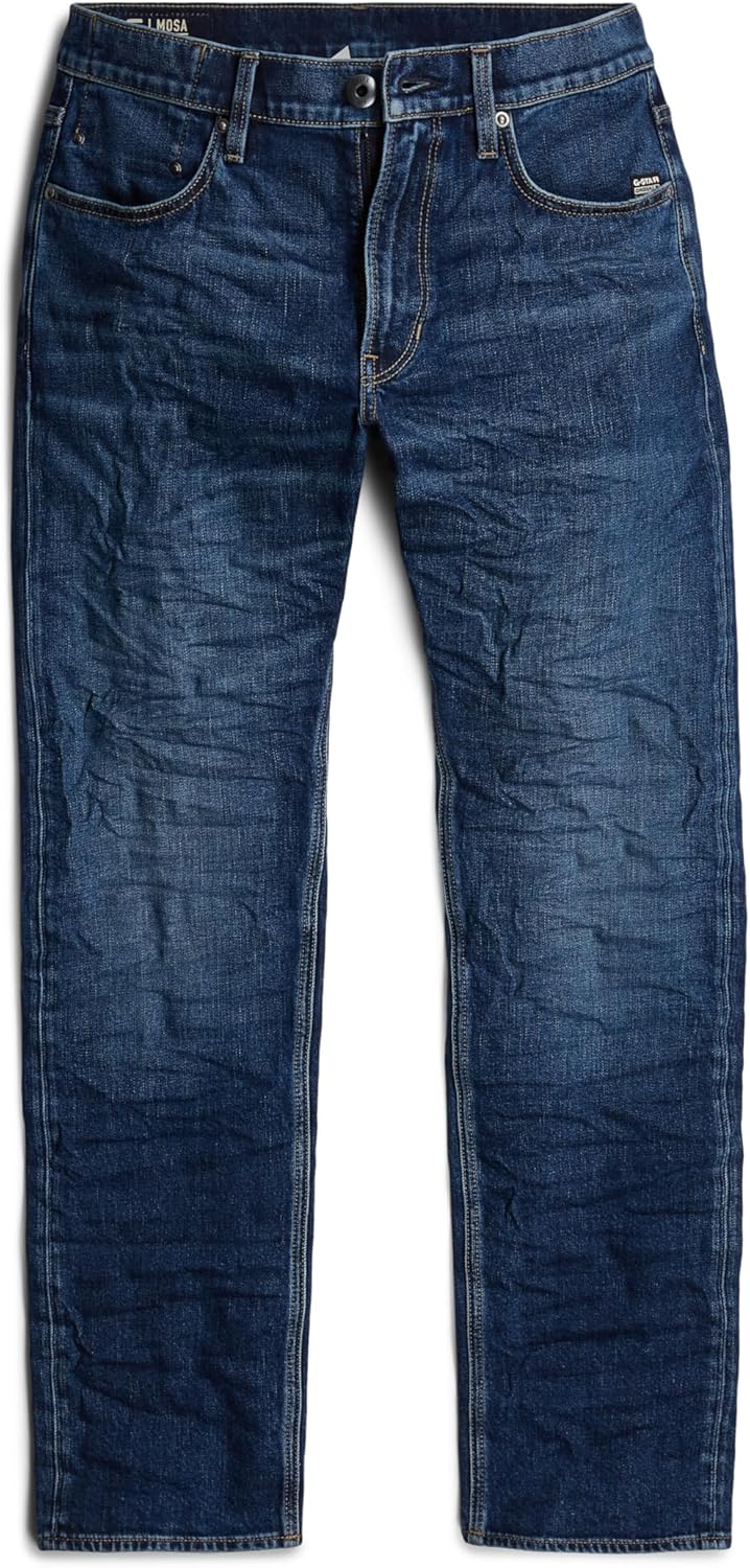 Detalle 2 de G-STAR Men’s Mosa Straight Jeans – gerade Jeans mit Hosenschlitz und Reißverschluss
